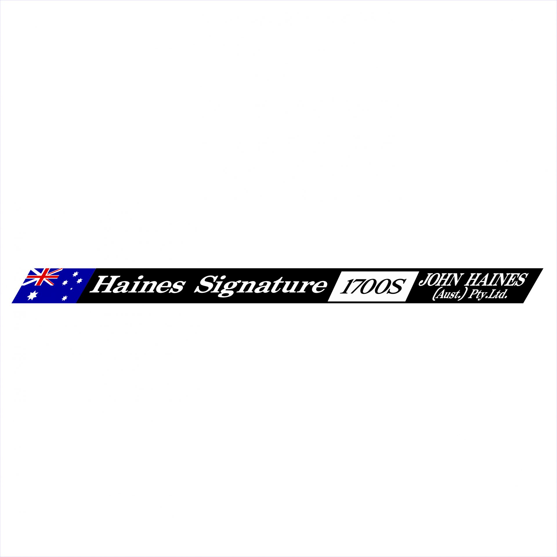Haines Signature 1700S Decal