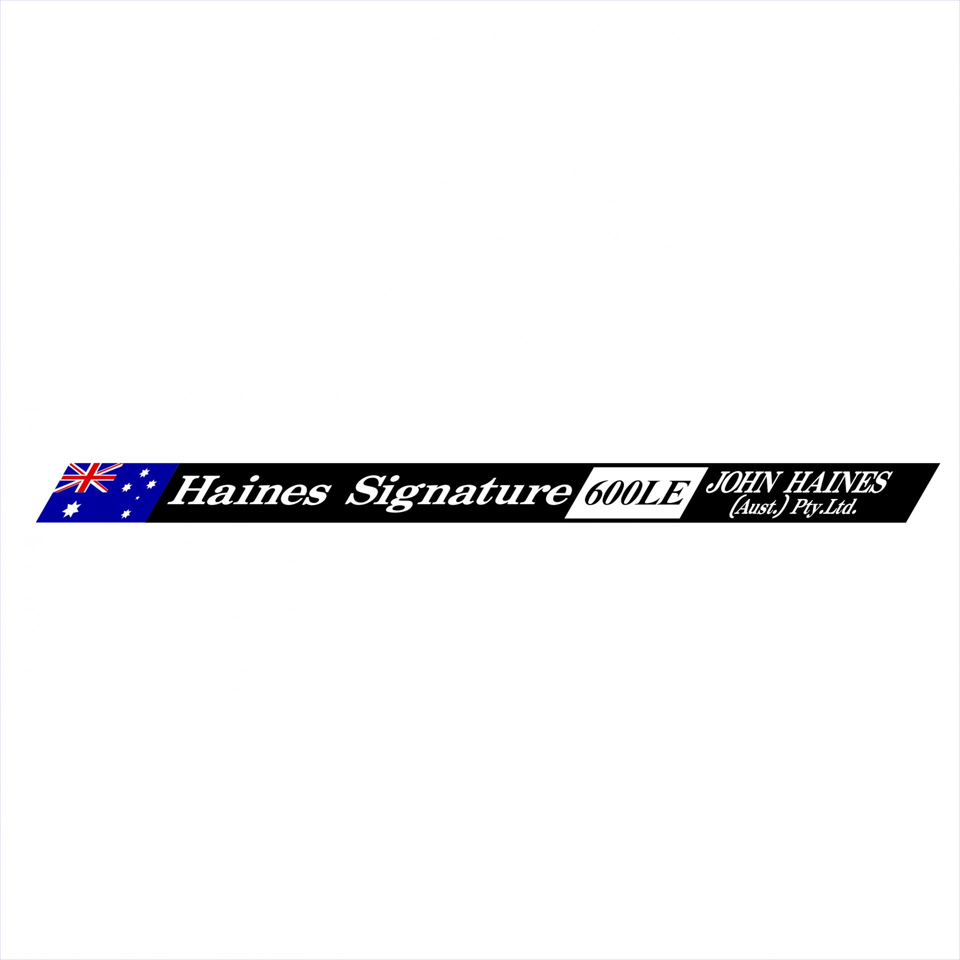 Haines Signature 600LE Decal
