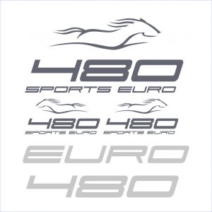 Mustang Cruiser 480 Sports Euro Decal Kit