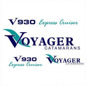 Voyager Catamaran V930 Express Cruiser Decal Kit