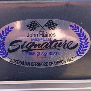 Haines Signature Chrome Offshore Champion 1985 Badge