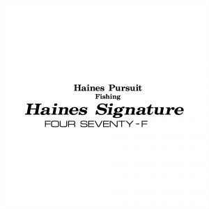 Haines Signature Four Seventy F Decal