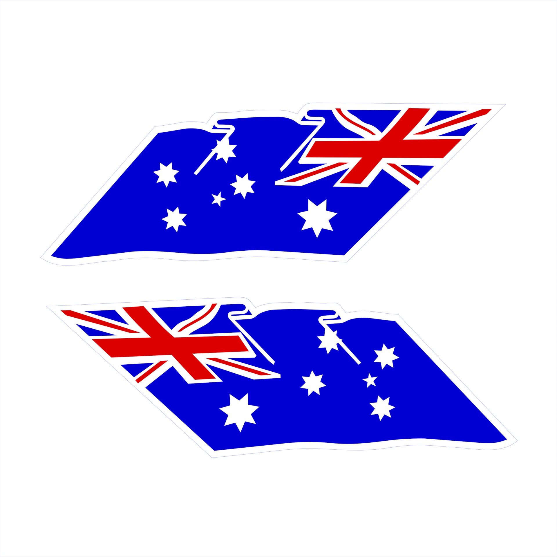 Whittley Boats Australian Flag Decals Discontinued Decals