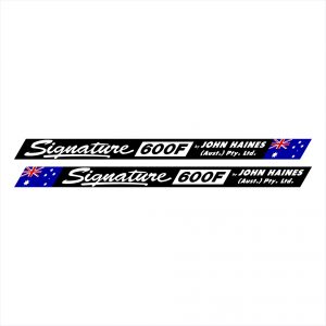 Haines Signature 600F Decal
