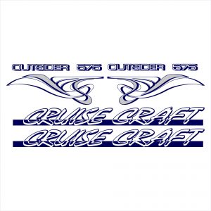 Cruise Craft Outsider 575 Decal Kit - Dark Blue/Silver