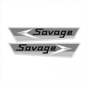 Savage Boats Chrome Badge Decal #1