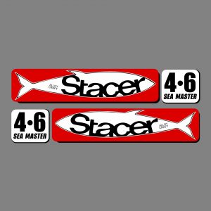 Stacer Boats Alloy Craft w/ 4.6 Sea Master Graphic Decal With White Bleed Border (Copy)