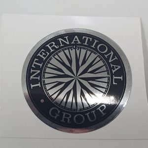 Caribbean Boats International Group Chrome Round Decal