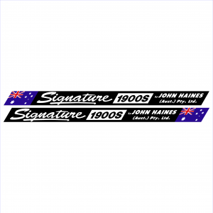 Haines Signature 1900S Decal