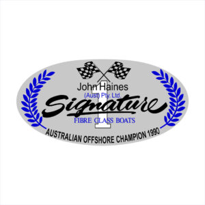 Haines Signature Chrome Offshore Champion 1990 Badge