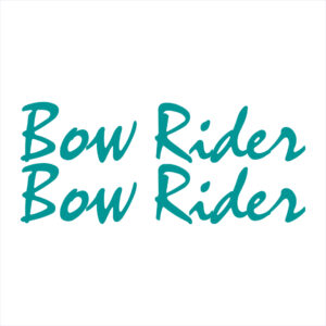 Blue Fin Bow Rider Name Decal