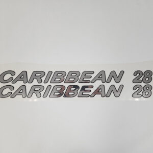 Caribbean 28 Domed Name Decal
