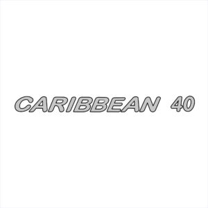 Caribbean 40 Domed Name Decal