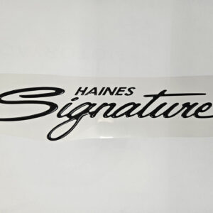 Haines Signature Black Domed Decal