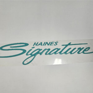 Haines Signature Aqua Domed Decal