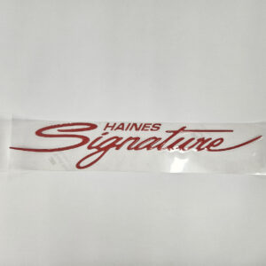 Haines Signature Red Domed Decal