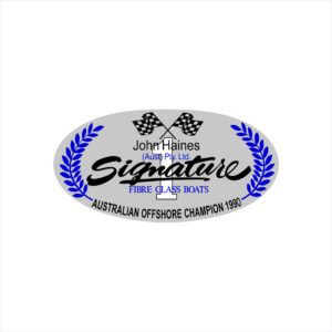 Haines Signature Chrome Offshore Champion 1990 Badge