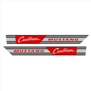 Caribbean Mustang Chrome Decal